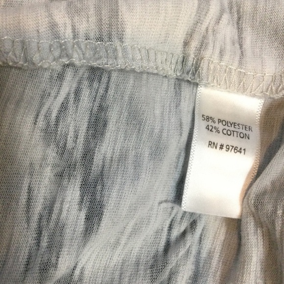 J.Jill Long Sleeve Gray & White V Neck Casual Top Size XL - Picture 8 of 8